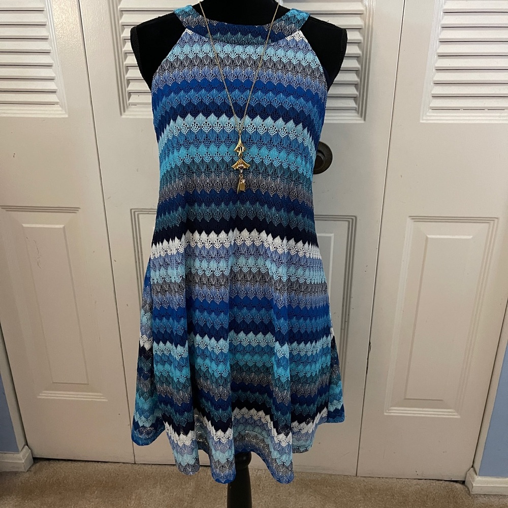 Roxberi blue knit dress.